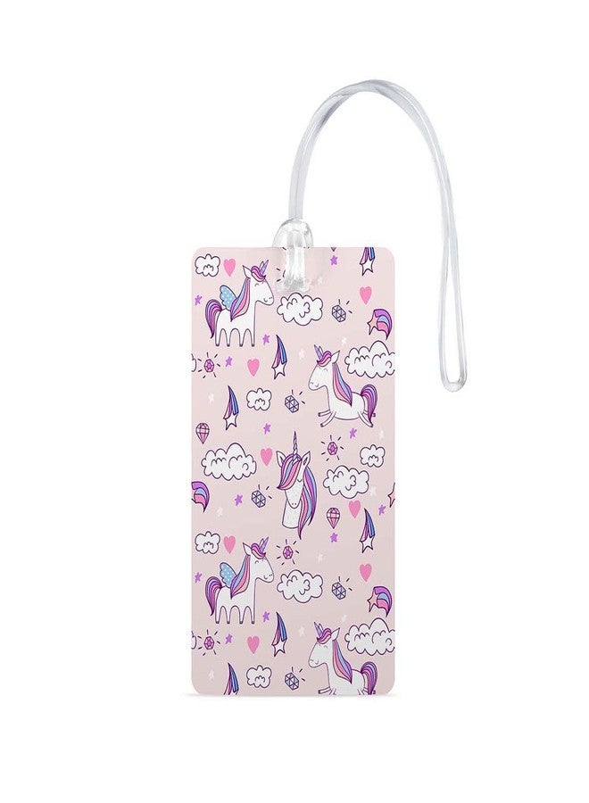 100yellow® Unicorn Luggage Tags, Bag Tag Travel Id Labels Tag for Baggage Suitcases Bags with Silicon ( Pack of 2 ) - Image 2